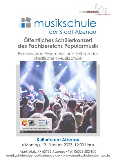 Bild vergr&ouml;&szlig;ern: &Ouml;ffentliches Sch&uuml;lerkonzert des Fachbereichs Popularmusik der st&auml;dtischen Musikschule