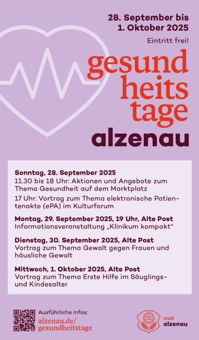 Bild vergr&ouml;&szlig;ern: Info Gesundheitstage mit Kurzprogramm