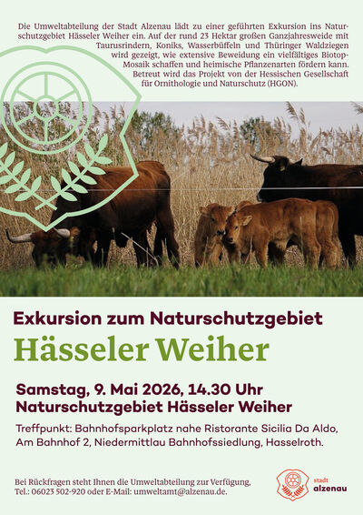 Exkursion mit der Umweltabteilung der Stadt Alzenau: Naturschutzgebiet H&auml;sseler Weiher