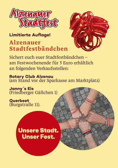 Bild vergr&ouml;&szlig;ern: Stadtfest-B&auml;ndchen Verkaufsstellen