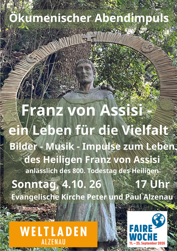 Interner Link zur Veranstaltung: Franz von Assisi - ein Leben f&uuml;r die Vielfalt