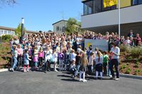 Bild vergr&ouml;&szlig;ern: Enth&uuml;llung des neuen Logos der Grundschule H&ouml;rstein