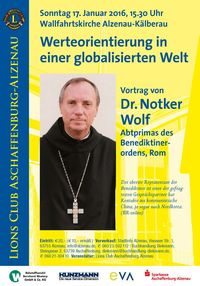 Bild vergr&ouml;&szlig;ern: Dr. Notker Wolf: Werteorientierung in einer globalisierten Welt 