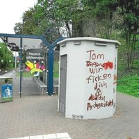 Bild vergr&ouml;&szlig;ern: Vandalismus am Alzenauer Burgbahnhof 