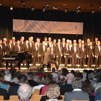 Bild vergr&ouml;&szlig;ern: Der M&auml;nnerchor Horbach hat einen erfreulicherweise gesunden Altersdurchschnitt, S&auml;nger von 16 bis 79 Jahren fanden bei dem Auftritt zusammen.